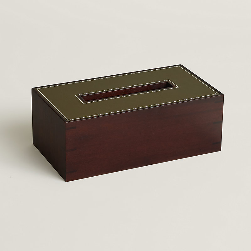 【美品】HERMÈS エルメス ティッシュケース ダークブラウン レザー ティッシュケース 《プレイヤード》 レクタンギュラー GM | Hermès